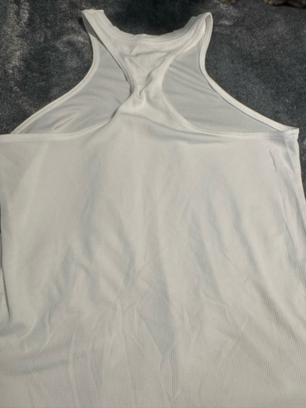 Nike White Ribbed Racerback Tank - Women - Picture 2 of 5